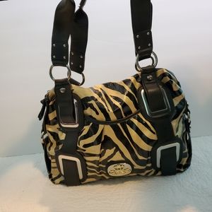 Kathy Van Zeeland Zebra Print Purse